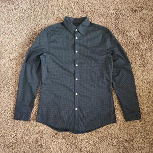 H&M Dress Shirt Slim Fit Long Sleeve Men's Medium Navy Blue